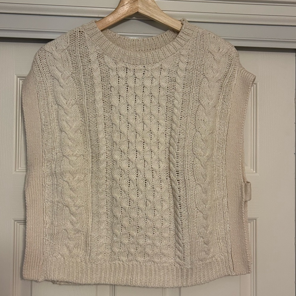 Aqua cable knit sweater